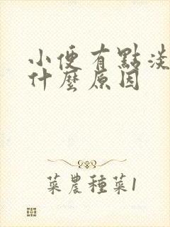 小便有点淡红色什么原因