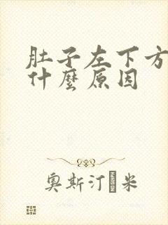 肚子左下方绞痛什么原因