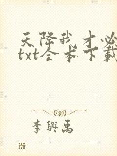天降我才必有用txt全本下载