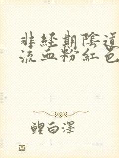 非经期阴道有点流血粉红色封面