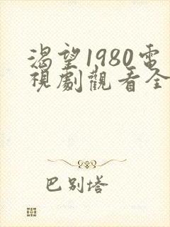 渴望1980电视剧观看全集免费封面