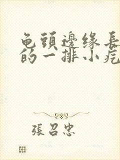 龟头边缘长肉色的一排小疙瘩