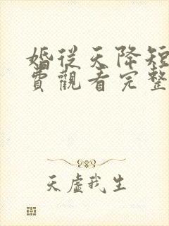 婚从天降短剧免费观看完整版