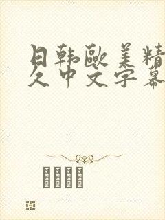 日韩欧美精品久久中文字幕