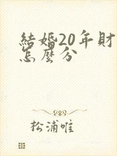 结婚20年财产怎么分