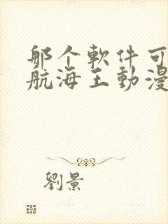 那个软件可以看航海王动漫封面