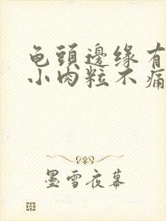 龟头边缘有一排小肉粒不痛不痒封面