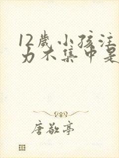 12岁小孩注意力不集中是怎么回事封面