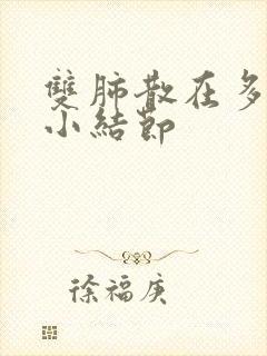 双肺散在多发微小结节