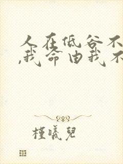 人在低谷不自弃,我命由我不由天