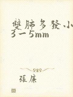 双肺多发小结节3一5mm封面