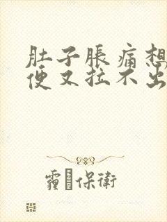 肚子胀痛想拉大便又拉不出来什么原因