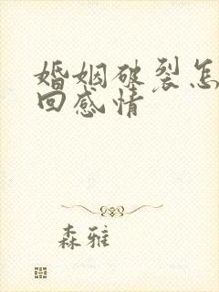 婚姻破裂怎么挽回感情