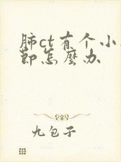 肺ct有个小结节怎么办封面