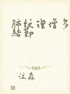 肺纹理增多 小结节