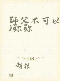 师父不可以(限)弥弥封面