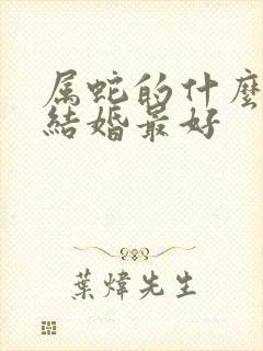 属蛇的什么年份结婚最好