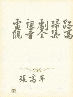 电视剧归路免费观看全集高清版