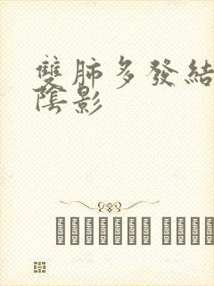 双肺多发结节状阴影