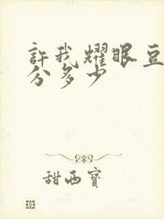 许我耀眼豆瓣评分多少