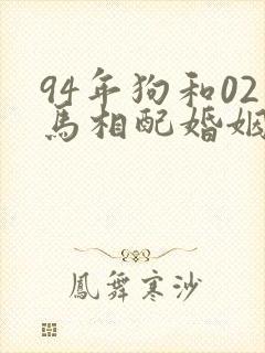 94年狗和02马相配婚姻如何