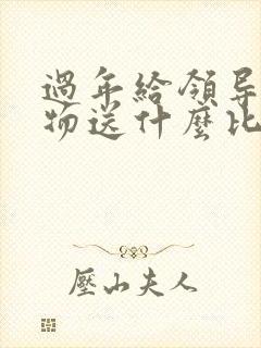 过年给领导送礼物送什么比较好