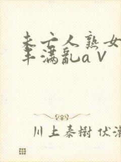 未亡人熟女人妻丰满乱a∨