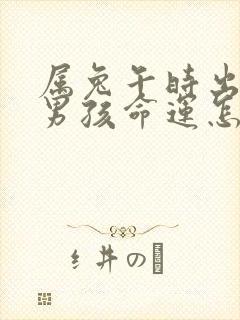 属兔午时出生的男孩命运怎么样