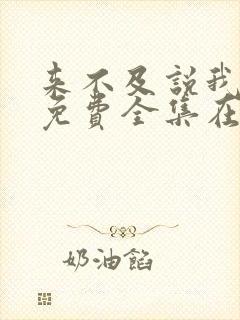 来不及说我爱你免费全集在线观看封面