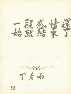 一段感情还没开始就结束了封面