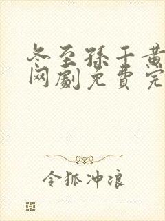 冬至孙千黄景瑜网剧免费完整版封面