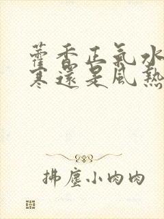 藿香正气水治风寒还是风热感冒