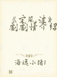 《定风波》电视剧剧情介绍