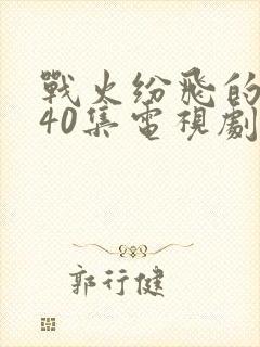 战火纷飞的年代40集电视剧