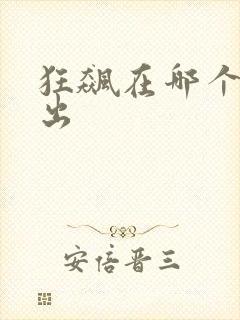 狂飙在哪个台播出封面