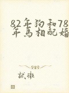 82年狗和78年马相配婚姻如何