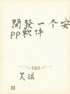 开发一个安卓app软件