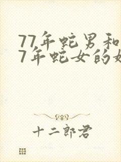77年蛇男和77年蛇女的婚姻相配吗封面