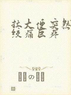 拉大便突然肚子绞痛巨疼封面