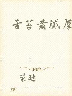 舌苔黄腻厚是封面