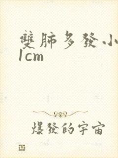 双肺多发小结节1cm封面