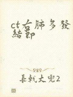 ct右肺多发小结节