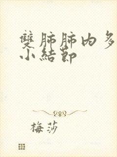 双肺肺内多发微小结节