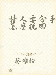 情人要分手跟我怎么挽回封面