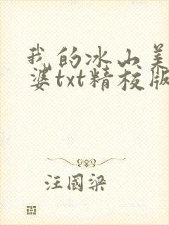 我的冰山美女老婆txt精校版