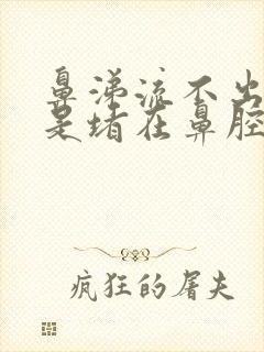 鼻涕流不出来老是堵在鼻腔