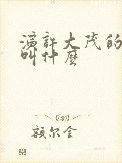 演许大茂的演员叫什么封面