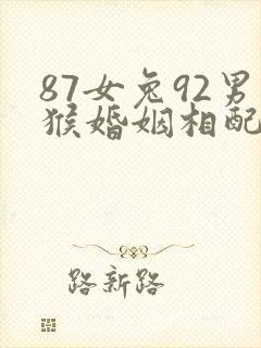 87女兔92男猴婚姻相配吗封面