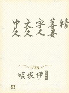 中文字幕精品久久久人妻封面