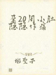 孕20周小肚子隐隐作痛封面